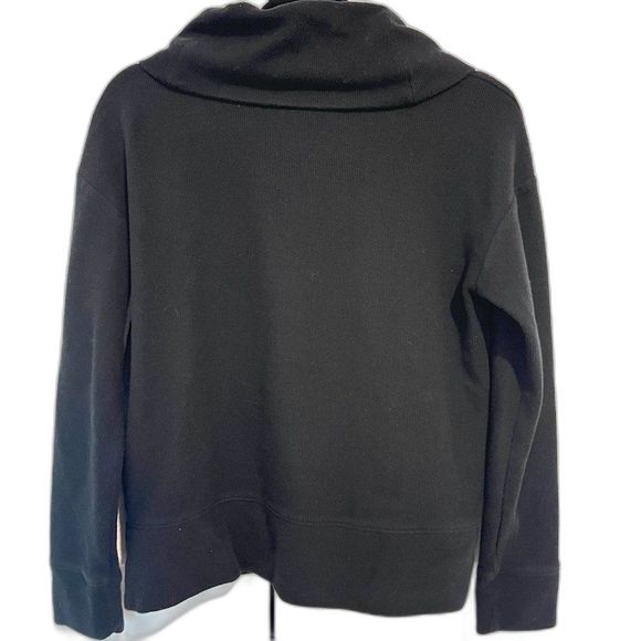 Banana Republic Cowl Neck Ribbed Sweater - Black, Size Small - Picture 5 of 7